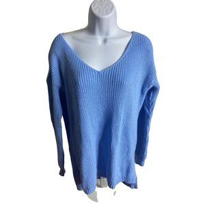 BooHoo new with tags blue vneck sweater size S over sized